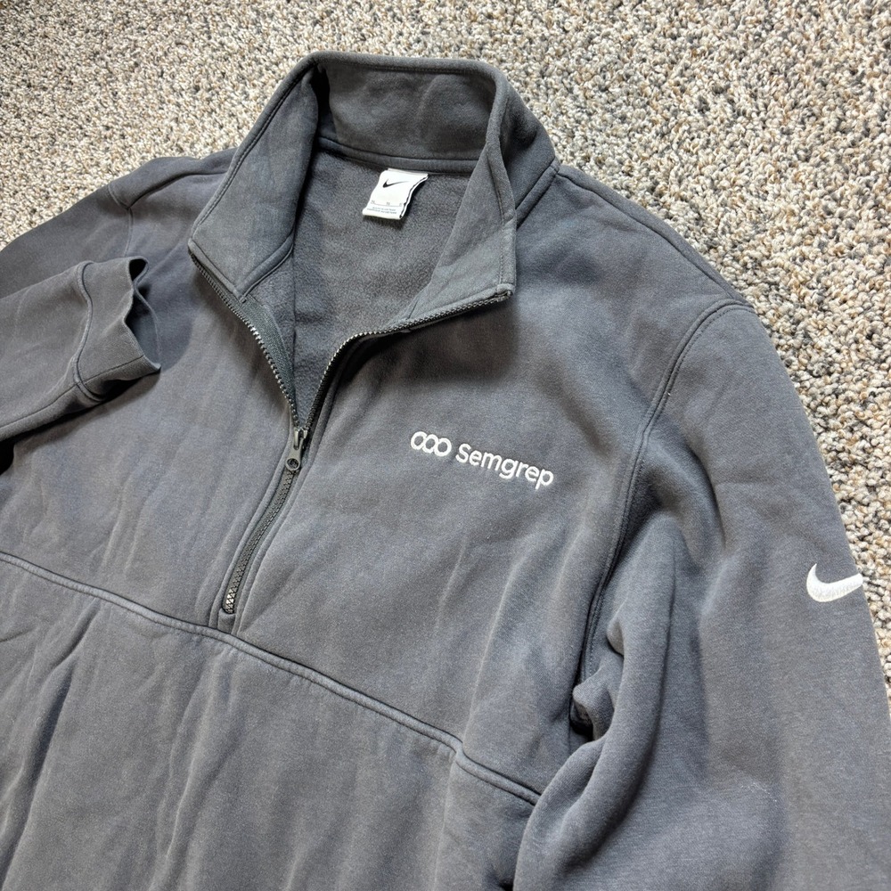 Nike Semgrep Quarter Zip Fleece Pullover Men's XL Charcoal Grey Sweatshirt